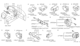 Diagram for 1999 Nissan Pathfinder Dimmer Switch - 25540-0W010