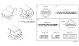 Diagram for Nissan Pathfinder Emblem - 90891-5W500