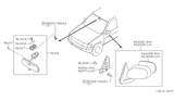 Diagram for 1996 Nissan Pathfinder Mirror Cover - 80292-0W000