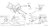 Diagram for 2001 Nissan Pathfinder Door Latch Assembly - 90502-5W301