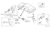 Diagram for 1987 Nissan Stanza Ignition Lock Assembly - 48700-D4585