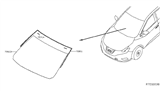 Diagram for 2021 Nissan Murano Windshield - 72700-9UF0A