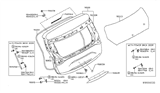 Diagram for Nissan Murano Weather Strip - 90830-5AA0C
