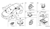Diagram for 2019 Nissan Murano Car Speakers - 28152-6CA0A