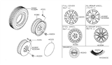 Diagram for 2010 Nissan Altima Wheel Cover - 40315-ZN60A