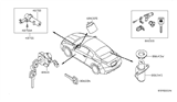 Diagram for 2008 Nissan Altima Ignition Lock Assembly - 48700-9N00A