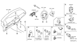 Diagram for Nissan Versa Ignition Switch - 25150-5RA0A