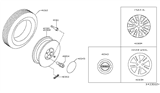 Diagram for 2020 Nissan Kicks Wheel Cover - 40315-5RB0E