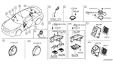Diagram for 2021 Nissan Rogue Sport Car Speakers - 28156-JF00A