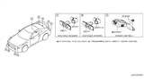 Diagram for 2021 Nissan GT-R Parking Assist Distance Sensor - 28438-6AV0A