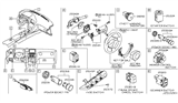 Diagram for 2011 Nissan GT-R Headlight Switch - 25560-KB50A