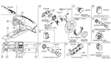 Diagram for Nissan GT-R Turn Signal Switch - 25560-JW95A
