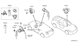 Diagram for Nissan GT-R Trunk Lock Cylinder - H4660-JF00A