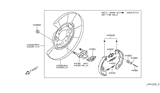 Diagram for 2014 Nissan GT-R Brake Backing Plate - 44000-JF05A