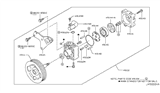 Diagram for 2010 Nissan GT-R Power Steering Pump - 49110-JF00A