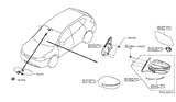 Diagram for 2014 Nissan Rogue Car Mirror - 96365-5HA0A