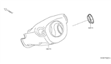 Diagram for 2014 Nissan Rogue Steering Column Cover - 48470-5HA0A