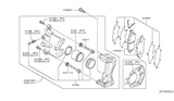 Diagram for 2014 Nissan Versa Note Brake Caliper Repair Kit - D1080-1HL0A