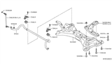 Diagram for 2015 Nissan Versa Note Sway Bar Bracket - 54614-3WC0A