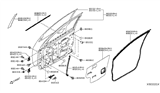 Diagram for 2015 Nissan Versa Door Moldings - 80821-3BG0A