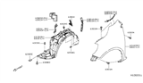 Diagram for 2014 Nissan Versa Wheelhouse - 63842-9KK0A