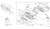 Diagram for 1996 Nissan Altima A/C Switch - 27660-2B000