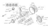 Diagram for 1997 Nissan Altima Piston Ring Set - 12038-4E100