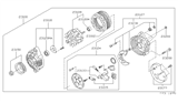 Diagram for 2000 Nissan Xterra Alternator Pulley - 23150-0S300