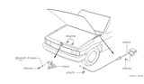 Diagram for 1995 Nissan Pathfinder Hood Cable - 65620-75P05