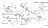 Diagram for 2000 Nissan Frontier Steering Knuckle - 40015-01G50