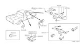 Diagram for Nissan Hardbody Pickup (D21U) Door Lock Cylinder - H0600-57G13