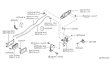 Diagram for 1998 Nissan 200SX Door Latch Cable - 80533-89900