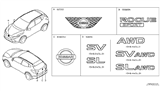 Diagram for 2020 Nissan Rogue Sport Emblem - 90892-6MA0A