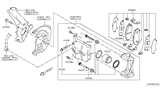 Diagram for Nissan Rogue Brake Caliper Repair Kit - 41121-JE21A