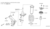 Diagram for 2022 Nissan Rogue Sport Shock And Strut Mount - 54320-4CL0B