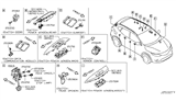 Diagram for 2019 Nissan Rogue Mirror Switch - 25570-3VA1A
