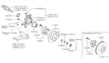 Diagram for 1995 Nissan 240SX Steering Knuckle - 43018-70T00