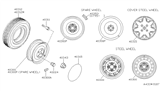 Diagram for Nissan Axxess Spare Wheel - 40300-16E15