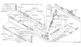 Diagram for 1996 Nissan 240SX Rack And Pinion - 49220-70F00