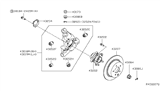 Diagram for Nissan Wheel Bearing Dust Cap - 43234-6CT0A