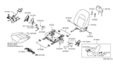 Diagram for Nissan Seat Cover - 87370-6CA3A