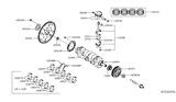 Diagram for Nissan Piston Ring Set - 12033-6CA0A