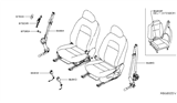 Diagram for 2021 Nissan Altima Seat Belt - 86884-6CA8A