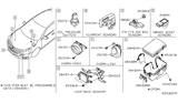 Diagram for Nissan Altima Air Bag Sensor - 98581-5NA6A