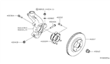 Diagram for Nissan Altima Steering Knuckle - 40014-6CA0A