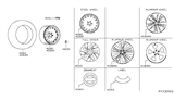 Diagram for Nissan Altima Wheel Cover - 40315-6CA0B