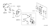 Diagram for 2021 Nissan Maxima Brake Caliper Repair Kit - 44001-6CA0D