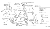 Diagram for Nissan Maxima Control Arm Bracket - 54388-86E00