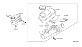 Diagram for 2009 Nissan Pathfinder Brake Master Cylinder Reservoir - 46010-EA240
