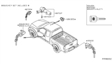 Diagram for 2005 Nissan Frontier Ignition Lock Assembly - D8700-5Z026